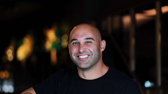 Shane Delia at his new restaurant, Maha North, in Collingwood, in 2023.