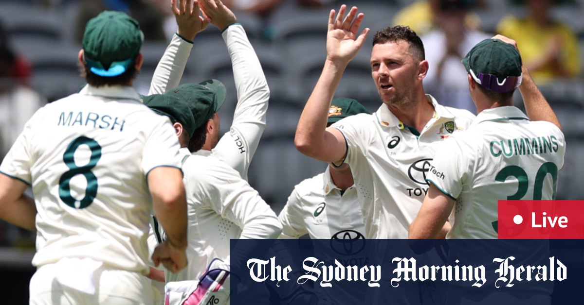 Live Test cricket updates: Australia’s all-star attack rips out Indian top-order