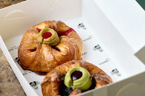 Queen Amann specialises in buttery, flaky kouignettes, a smaller take on a traditional kouign-amann.