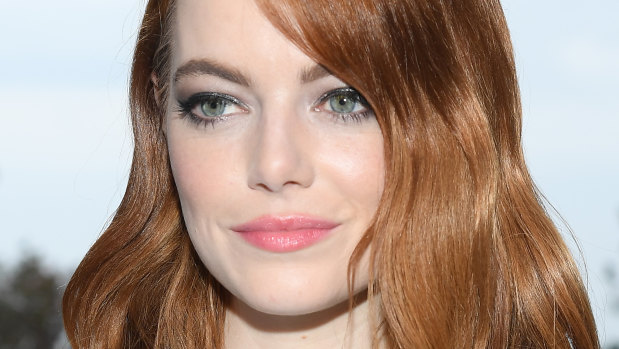 Emma Stone front row at Louis Vuitton 2019 Cruise Collection. 