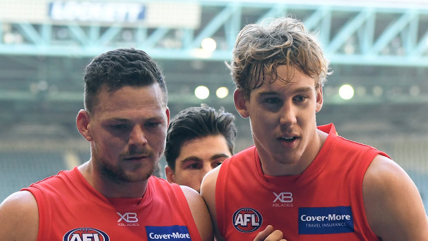 Steven May (left) and Tom Lynch both left the Suns.