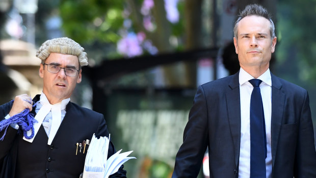 Liberal hopeful Tim James, pictured with his barrister David Smallbone, lost his challenge against the preselection of North Shore rival Felicity Wilson.