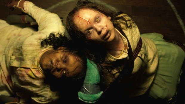 Possessed: Lidya Jewett, left, and Olivia Marcum in The Exorcist: Believer.