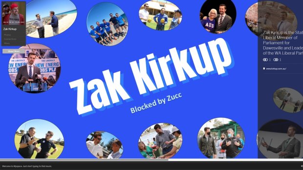 Zak Kirkup’s Myspace page.