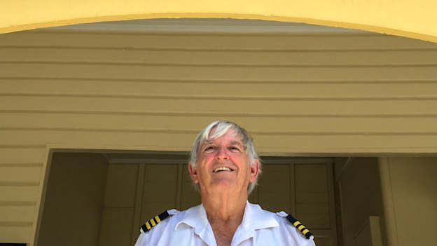 Brisbane Ferry Master Paddy Wills at Hawthorne Ferry Terminal, his home working base for many years.