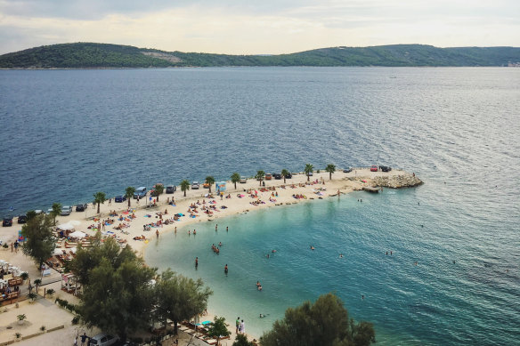 Crowd-free Kasjuni Beach.