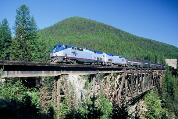 The Empire Builder traverses both the coastal Cascade Mountains and Rocky Mountains.