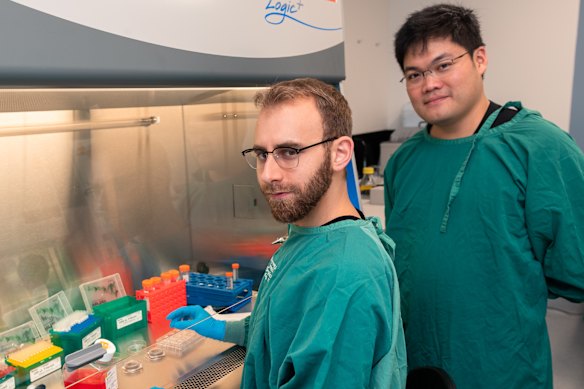 Cortical Labs co-founder Hon Weng Chong and chief scientific officer Brett Kagan.