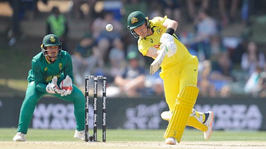 Marnus Labuschagne hits out.