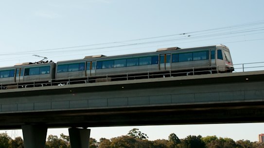 Public Railway - Perth - Australia. A-Series Transperth train.
