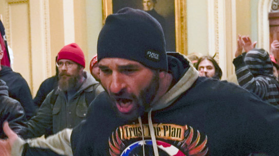 Trump supporters storm the Capitol in Washington. 