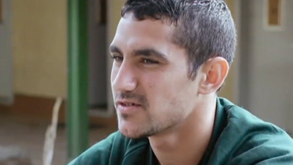 Pickett in a scene from the documentary  Outside Chance, filmed inside Wooroloo Prison. 