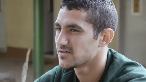 Pickett in a scene from the documentary  Outside Chance, filmed inside Wooroloo Prison. 