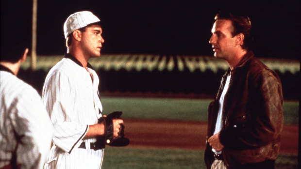 Kevin Costner (right) with Ray Liotta from the 1989 film.