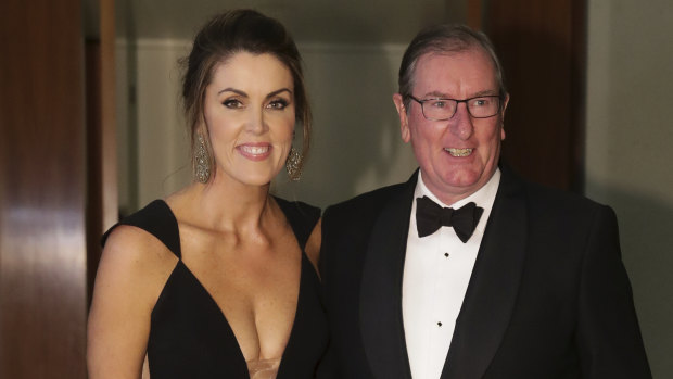 Peta Credlin and Brian Loughnane arrive for the Mid Winter Ball.