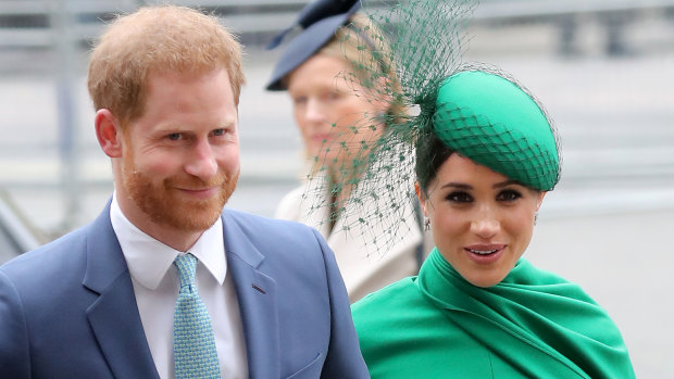 Prince Harry and Meghan at the Commonwealth Day Service in London.