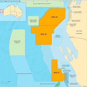 Newly released acreages for potential petroleum exploration. 
