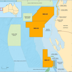Newly released acreages for potential petroleum exploration. 