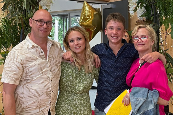 The family in happier times.