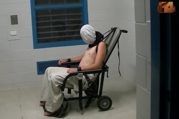 This image of Dylan Voller in a spit hood and mechanical restraint chair at the Don Dale Youth Detention Centre triggered a royal commission.