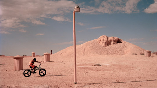 Detail from “Boy on Bike”, Coober Pedy, South Australia, 2015.  