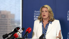 Cyber security Minister Clare O’Neil is asked about Medibank’s hack by reporters on Thursday.