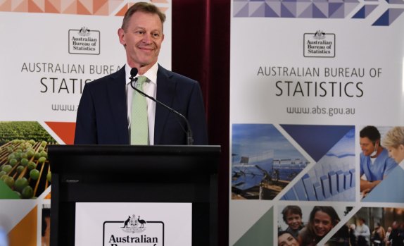 Chief statistician David Kalisch of the Australian Bureau of Statistics announces the result of the Same-Sex Marriage postal survey at the ABS in November 2017.