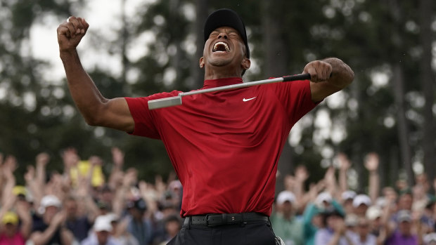 Tiger Woods after winning the 2019 Masters.