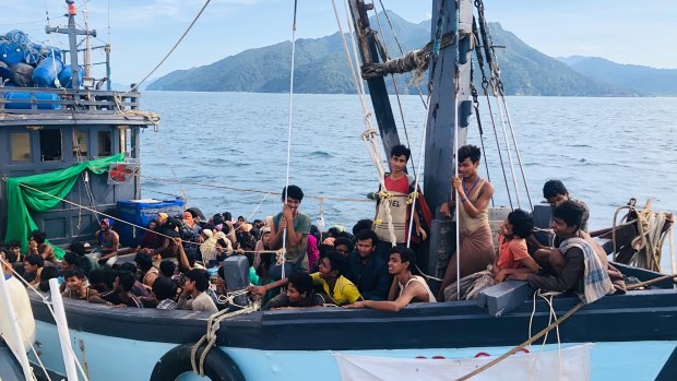 At least two dozen Rohingyan migrants died on the boat and many more boats are believed to remain adrift. 