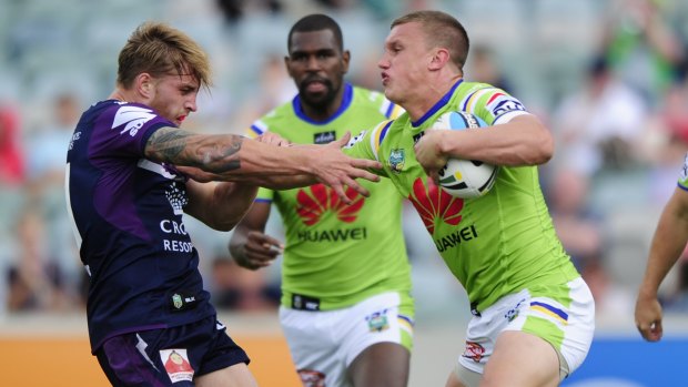 Cameron Munster and Jack Wighton clashing in 2015.