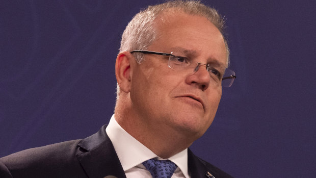 Prime Minister Scott Morrison announcing the updated draft to the religious discrimination bill. 