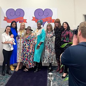 Beyond DV ambassadors at the announcement of Dress to Express for Brisbane Fashion Festival. 