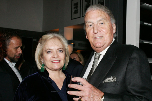 Love of his life: Caroline and John Laws in 2005.