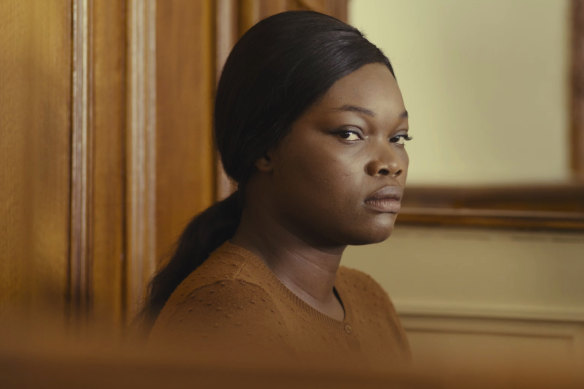 Guslagie Malanda in the dock in Saint Omer.