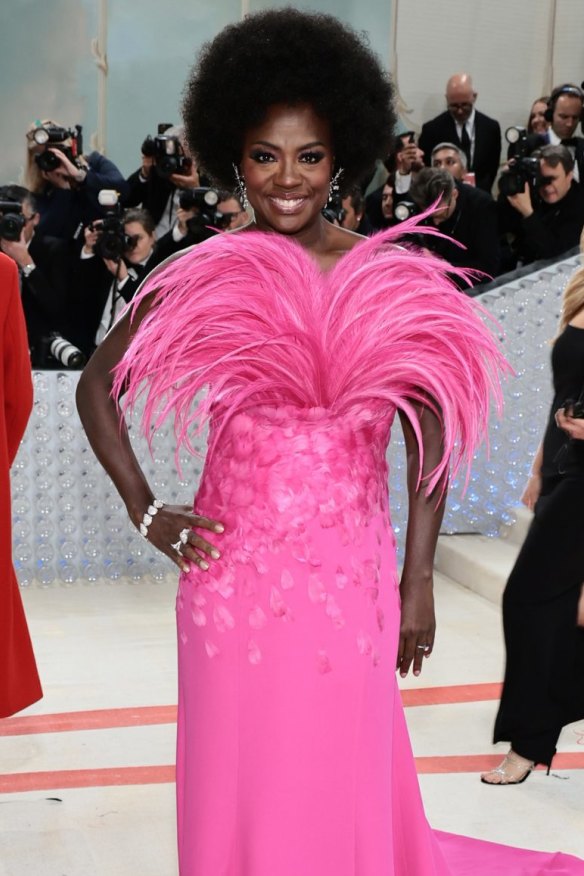 Davis attending the 2023 Met Gala celebrating “Karl Lagerfeld: A Line Of Beauty” in New York. 