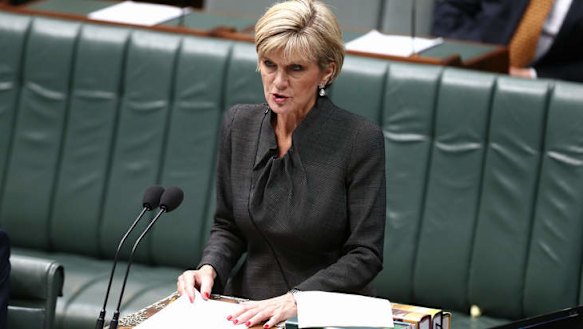 Foreign Affairs Minister Julie Bishop: resisted calls for Magnitsky law.