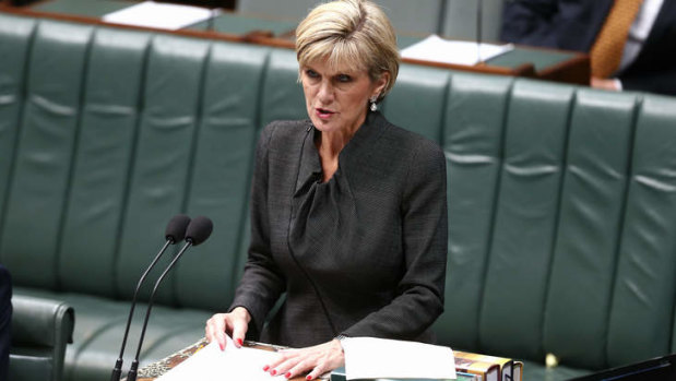 Foreign Affairs Minister Julie Bishop: resisted calls for Magnitsky law.