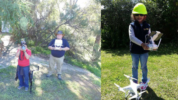 Ian often flies a drone with his wife acting as a spotter, and often brings his daughters along in full safety gear.