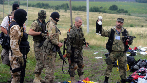 The MH17 crash site in Ukraine.
