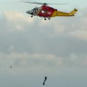 The search has resumed for a man who is missing, feared drowned, off a beach near Coffs Harbour.