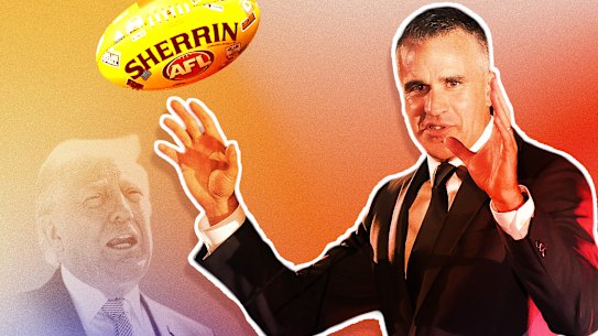 South Australian Premier Peter Malinauskas jokingly suggested US President Donald Trump's negotiating style as he hinted at his government's willingness to sign a long-term deal with the AFL to host the Gather Round.