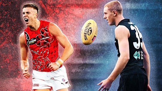 Nate Caddy (Essendon) and Harry Dean (Carlton) are integral to their sides’ futures.