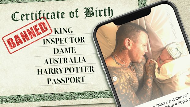 Former NRL player Todd Carney and his wife, cosmetic nurse Susie Bradley, have welcomed their second son. The problem? His given name is banned in Australia.