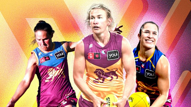 Bre Koenen, Shannon Campbell and Ally Anderson have been with the Brisbane Lions since the start.