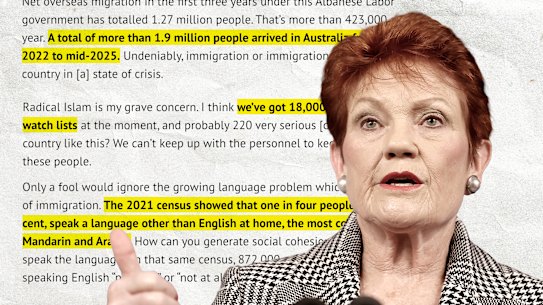 Hanson’s speech was 29 pages long - and that was before she started answering questions from the Canberra press gallery.