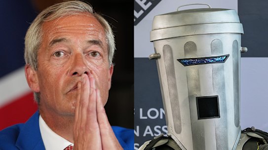 Nigel Farage and Count Binface.