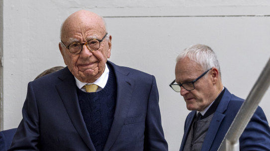 Rupert Murdoch outside a US court room earlier this year as he sought to change the terms of the family trust.