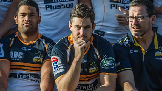 Coming and going: Brumbies coach Dan McKellar, right, is working to keep his stars in Canberra.