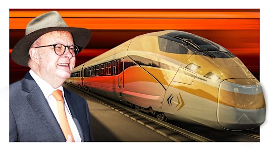 Anthony Albanese and high-speed rail dreams.