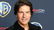 LAS VEGAS, NEVADA - APRIL 14: Tom Cruise promotes the upcoming film “Digger” at the Warner Bros. Pictures presentation at The Dolby Colosseum at Caesars Palace during CinemaCon, the official convention of Cinema United, on April 14, 2026 in Las Vegas, Nevada. (Photo by Gabe Ginsberg/Getty Images)
